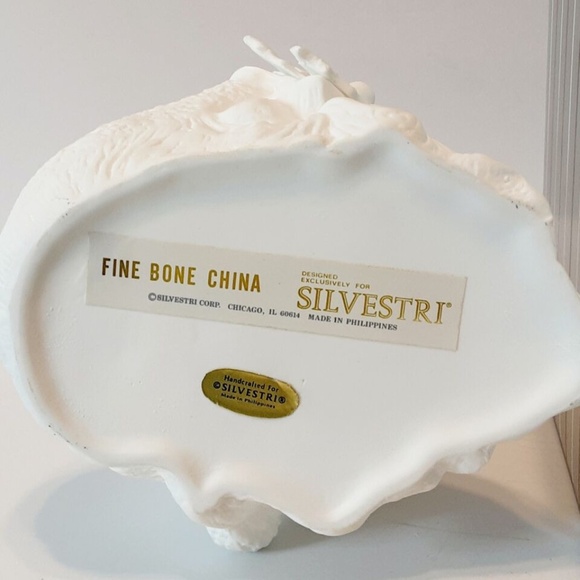 Old World Santa Christmas Decor Silvestri White Bone China Large Candle Votive - Picture 3 of 11